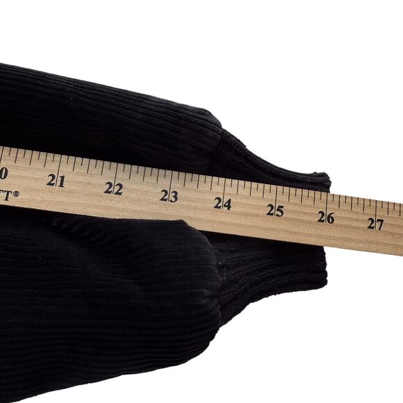 VTG 70s Westwind Corduroy Moto Jacket Mens sz M Black Sherpa Lined Indie - Picture 7 of 8